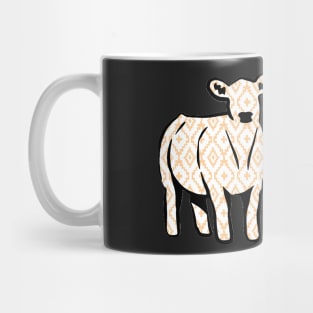 Rustic Yellow Aztec Cow Silhouette  - NOT FOR RESALE WITHOUT PERMISSION Mug